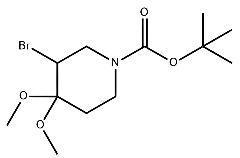 1-Piperidinecarboxylic acid, 3-bromo-4,4-dimethoxy-, 1,1-dimethylethyl ester